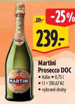 Martini Prosecco DOC, 0,75 l