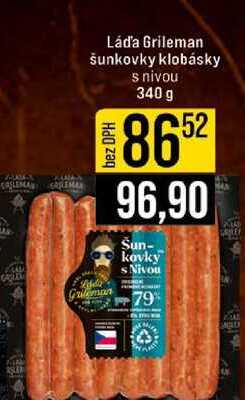 Láďa Grileman šunkovky klobásky s nivou 340 g 