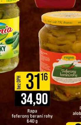Rapa feferony berani rohy 640 g 