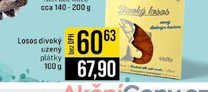 Losos divoký uzený plátky 100 g 