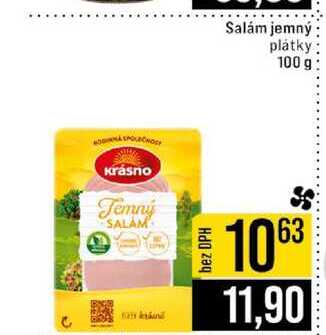Salám jemný plátky 100 g 