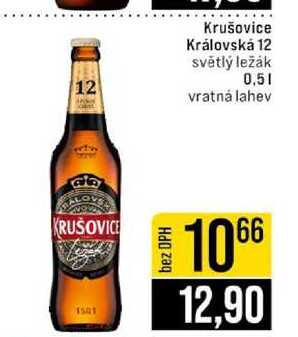 Krušovice Královská 12 světlý ležák 0,5l