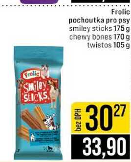 Frolic pochoutka pro psy smiley sticks 175g chewy bones 170 g twistos 105 g 