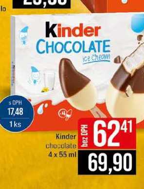 Kinder chocolate 4 x 55 ml 