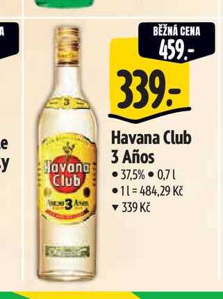   Havana Club 3 Años 37,5% 0,71 
