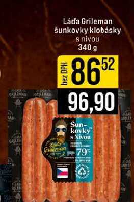 Láďa Grileman šunkovky klobásky s nivou 340 g