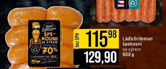 Láďa Grileman špekouni se sýrem 600 g 