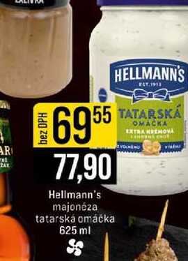 Hellmann's majonéza tatarská omáčka 625 ml 