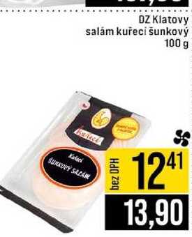 DZ Klatovy salám kuřecí šunkový 100 g 