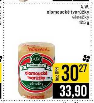 A.W. olomoucké tvarůžky věnečky 125 g 