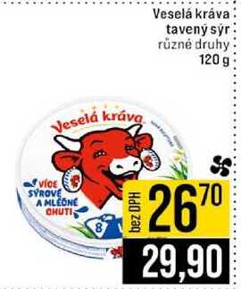 Veselá kráva tavený sýr různé druhy 120 g 
