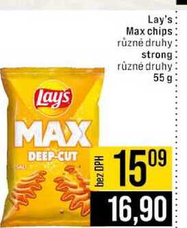 Lay's Max chips různé druhy strong různé druhy 55 g