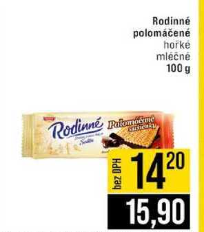 Rodinné polomáčené hořké mléčné 100 g 