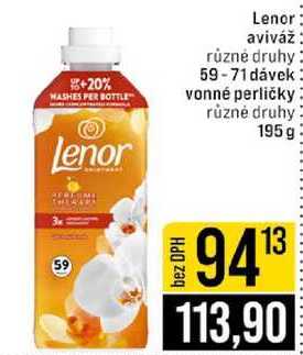 Lenor aviváž různé druhy 59-7l dávek vonné perličky různé druhy 195 g 