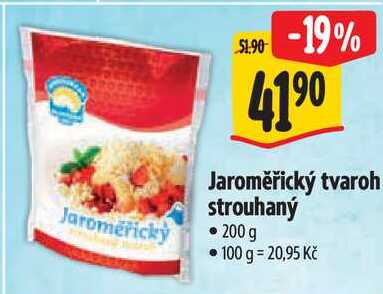 Jaroměřický tvaroh strouhaný, 200 g 