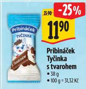 Pribináček Tyčinka s tvarohem, 38 g