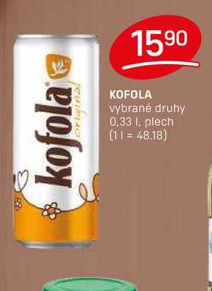 KOFOLA vybrané druhy 0,33l, plech 