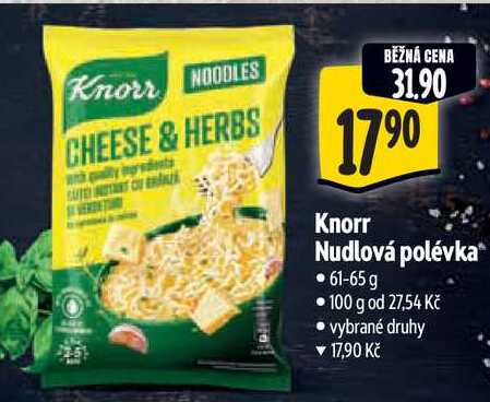 Knorr Nudlová polévka, 61-65 g