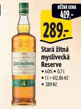 Stará žitná myslivecká Reserve, 0,7 l