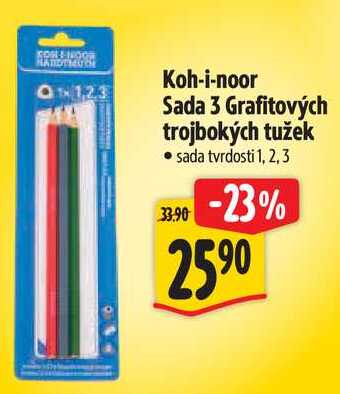Koh-i-noor Sada 3 Grafitových trojbokých tužek, 3 ks