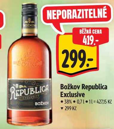 Božkov Republica Exclusive, 0,7 l