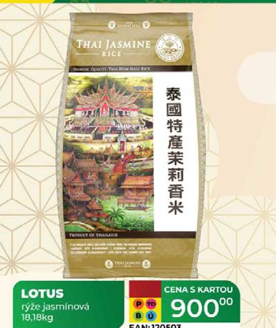 LOTUS rýže jasmínová 18,18kg 