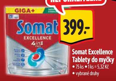 Somat Excellence Tablety do myčky, 75 ks