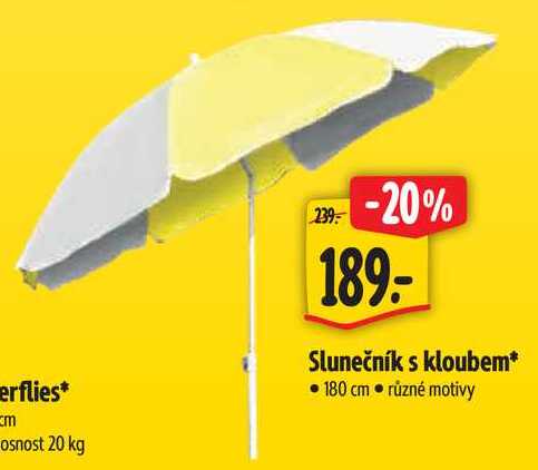 Slunečník s kloubem