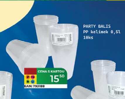 PARTY BALIS PP kelímek 0,51 10ks 