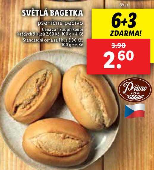 SVĚTLÁ BAGETKA, 65 g