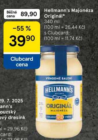 Hellmann's Majonéza Originál, 340 ml