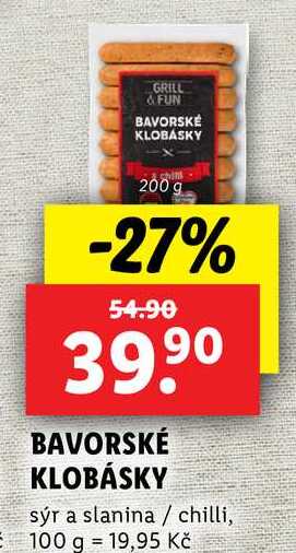 BAVORSKÉ KLOBÁSKY, 200 g