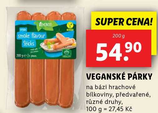 VEGANSKÉ PÁRKY, 200 g
