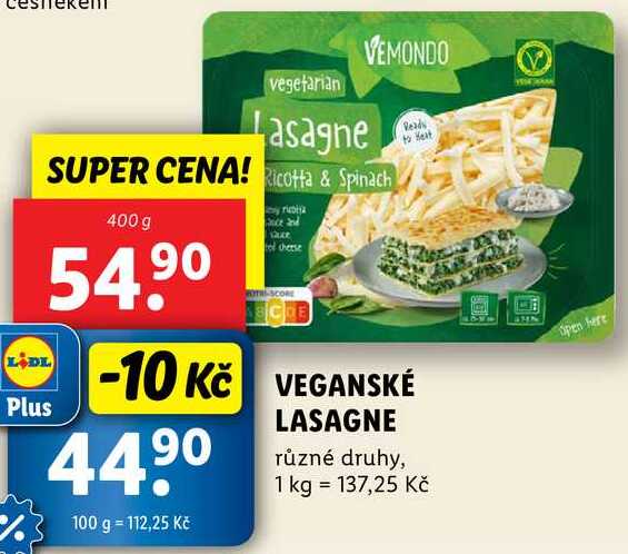 VEGANSKÉ LASAGNE, 400 g
