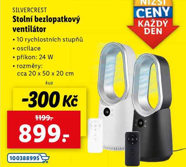 Stolní bezlopatkový ventilátor 