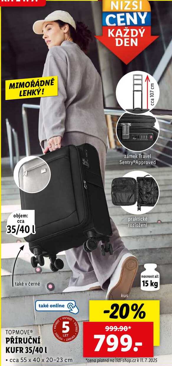 PŘÍRUČNÍ KUFR 35/40 l