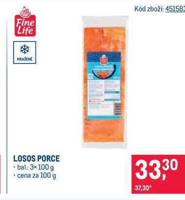 Losos porce 3× 100 g 100g