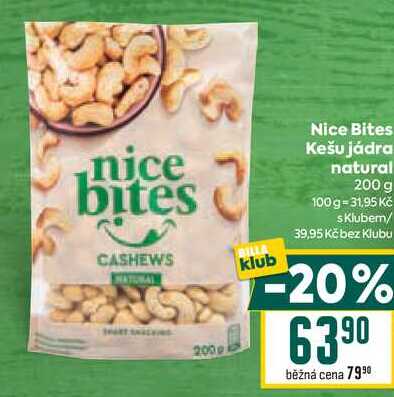 Nice Bites Kešu jádra natural 200 g 