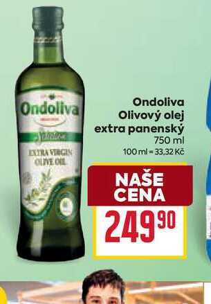 Ondoliva Olivový olej extra panenský 750 ml 