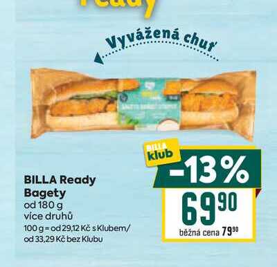 BILLA Ready Bagety od 180 g