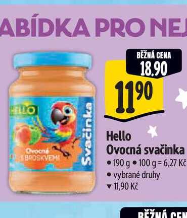  Hello Ovocná svačinka 190 g 