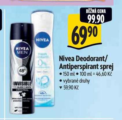  Nivea Deodorant/ Antiperspirant sprej 150 ml  