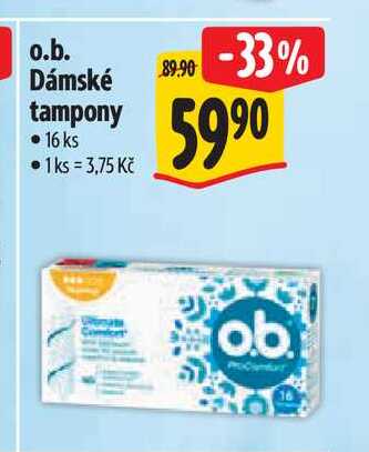 o.b. Dámské tampony 16 ks  