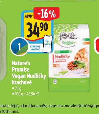  Nature's Promise  Vegan Nudličky hrachové 75 g  
