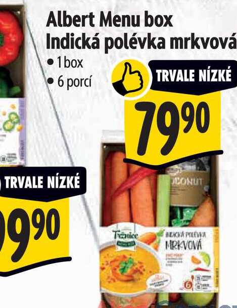 Albert Menu box Indická polévka mrkvová  1 box  