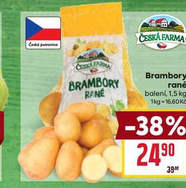 Brambory rané balení, 1,5 kg