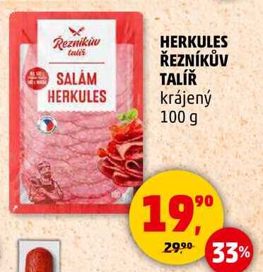 HERKULES ŘEZNÍKŮV TALÍŘ krájený, 100 g 