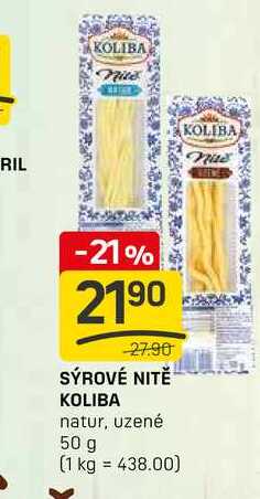 SÝROVÉ NITĚ KOLIBA natur, uzené 50 g 