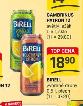 BIRELL vybrané druhy 0,5 l. plech 