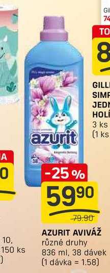AZURIT AVIVÁŽ různé druhy 836 ml, 38 dávek 